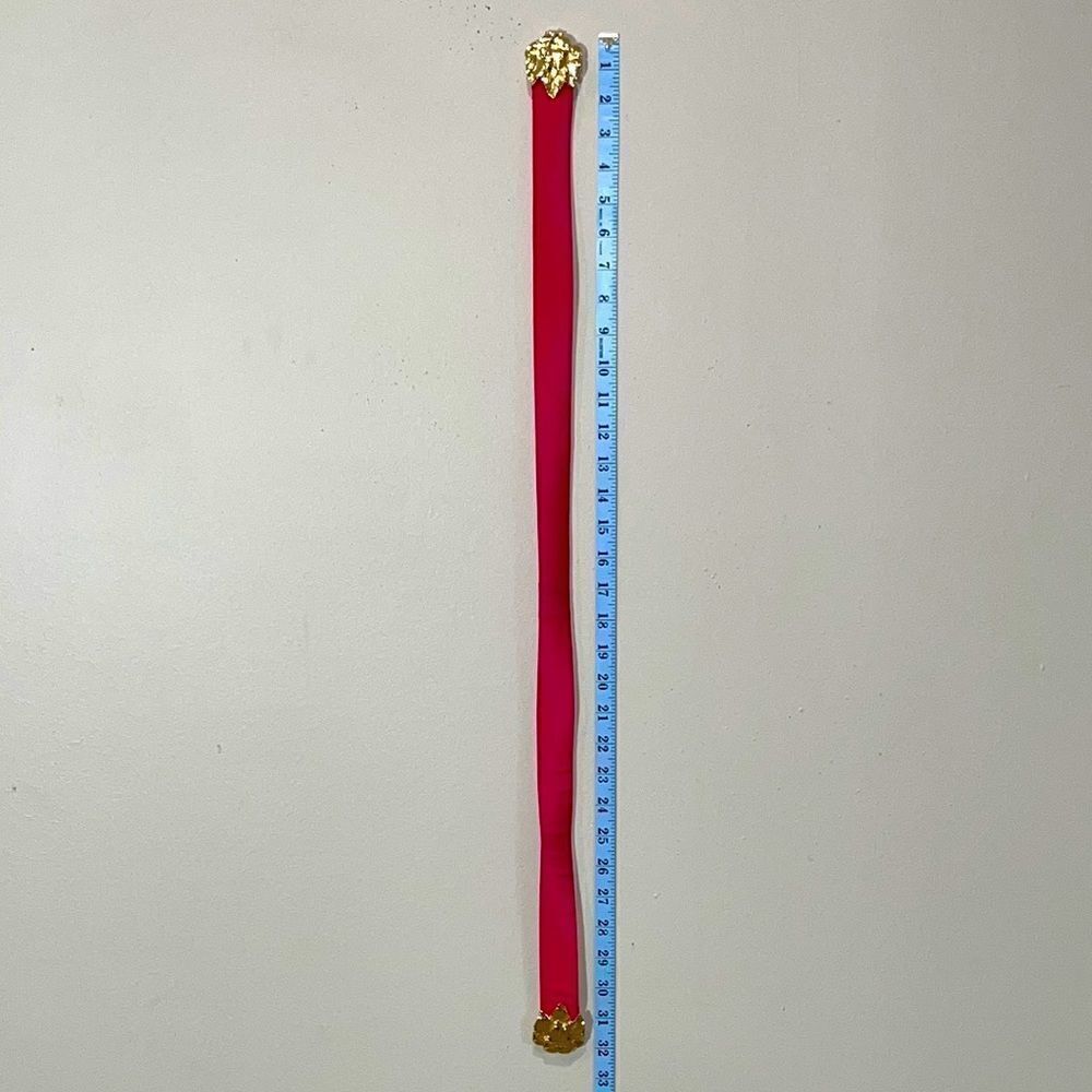 Vintage Handmade Pink Belt With Leaf Closures.